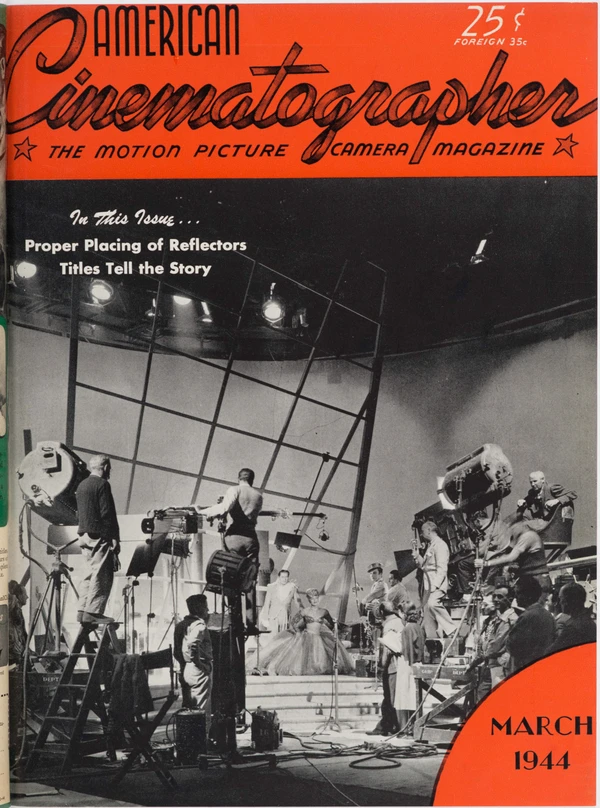 American Cinematographer - March 1944 Cover